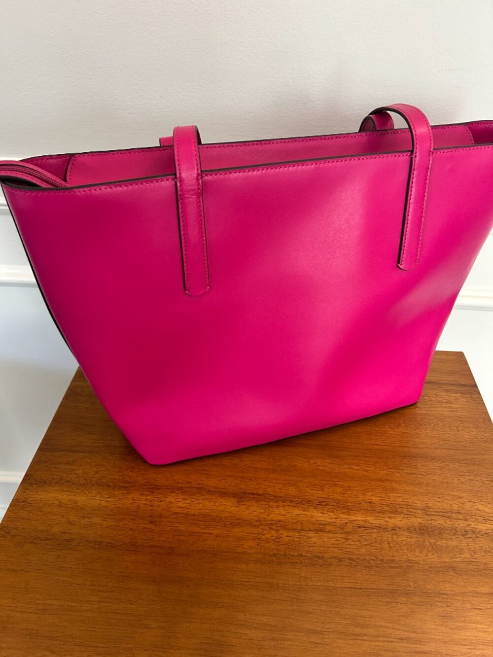 Kate Spade Emilia Large Tote NEVER USED deep magenta gold hardware topzip tassel - Picture 5 of 14
